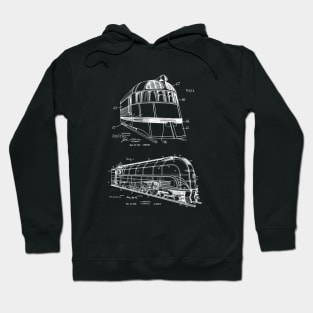 Railway Locomotive Train Gift US Patents Hoodie